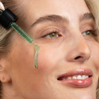 Barrier Bliss face serum applied to skin – fast-absorbing lightweight formula