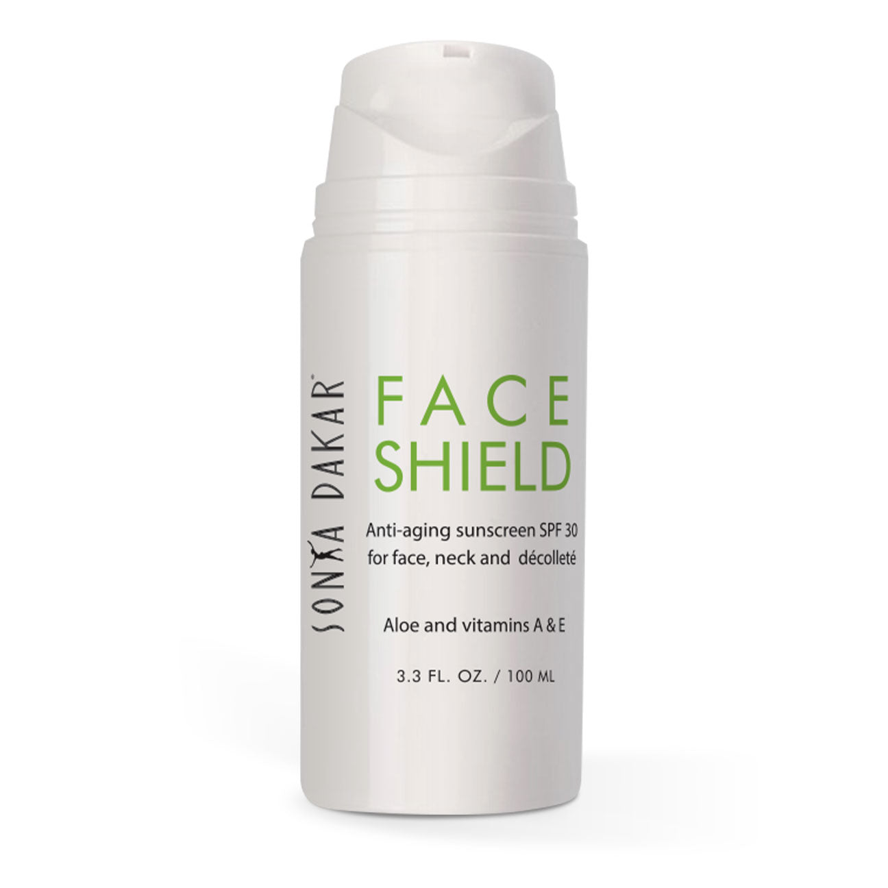 Face Shield daily SPF 30 sunscreen with aloe and vitamin A & E