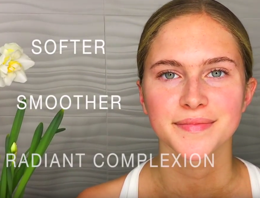 Omega Polish and Activator Duo before and after – refined pores and smoother texture