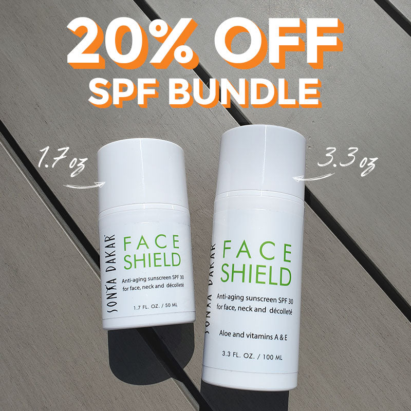 Face Shield SPF 30 deluxe sunscreen bundle – ultra-sheer UVA/UVB protection for face
