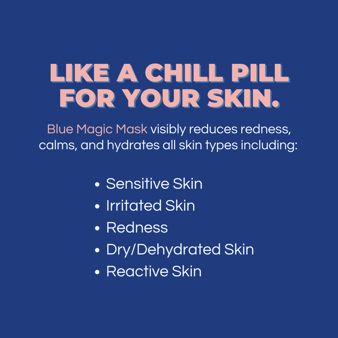 Blue Magic visibly reduces redness, calms, and hydrates all sensitive skin types